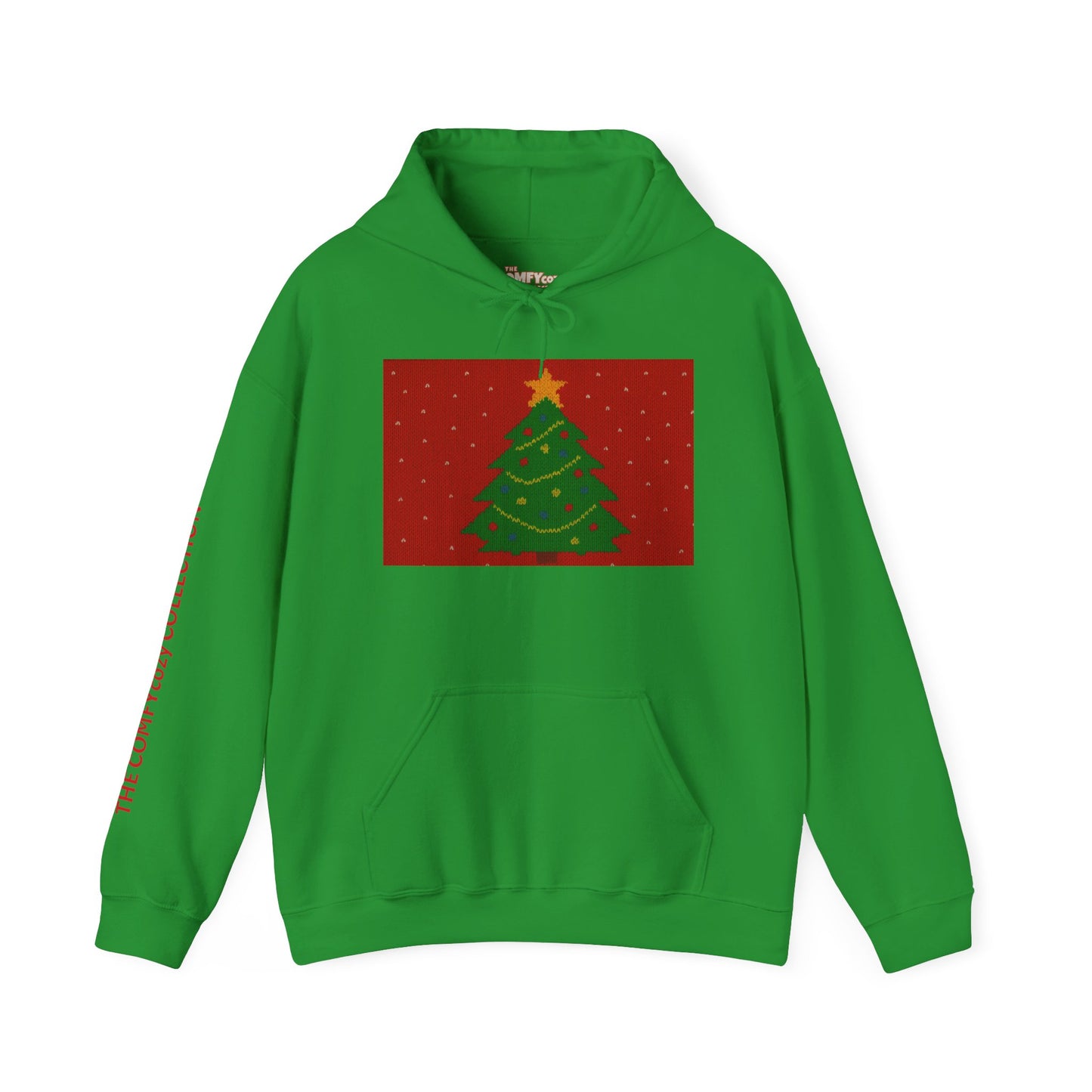 Ugly Christmas Sweater Look in a  COMFYcozy Heavy Blend™ Hooded Sweatshirt