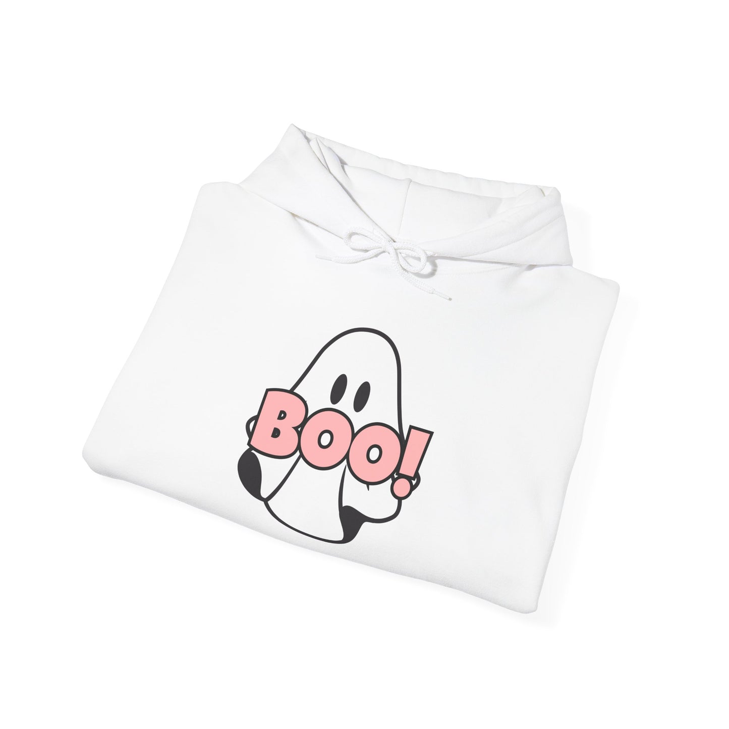 BOO! in Pink COMFYcozy Heavy Blend™ Hooded Sweatshirt