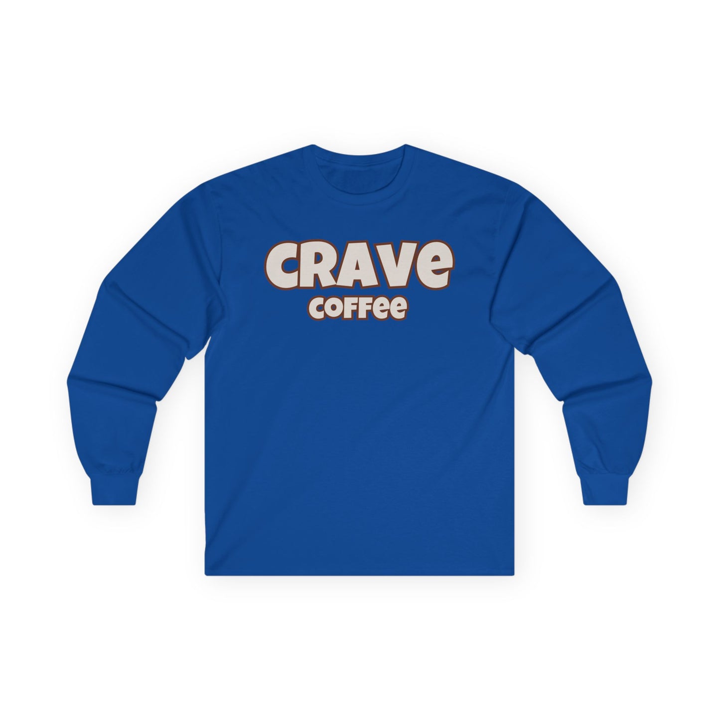 CRAVE COFFEE Comfy Cotton Long Sleeve Tee