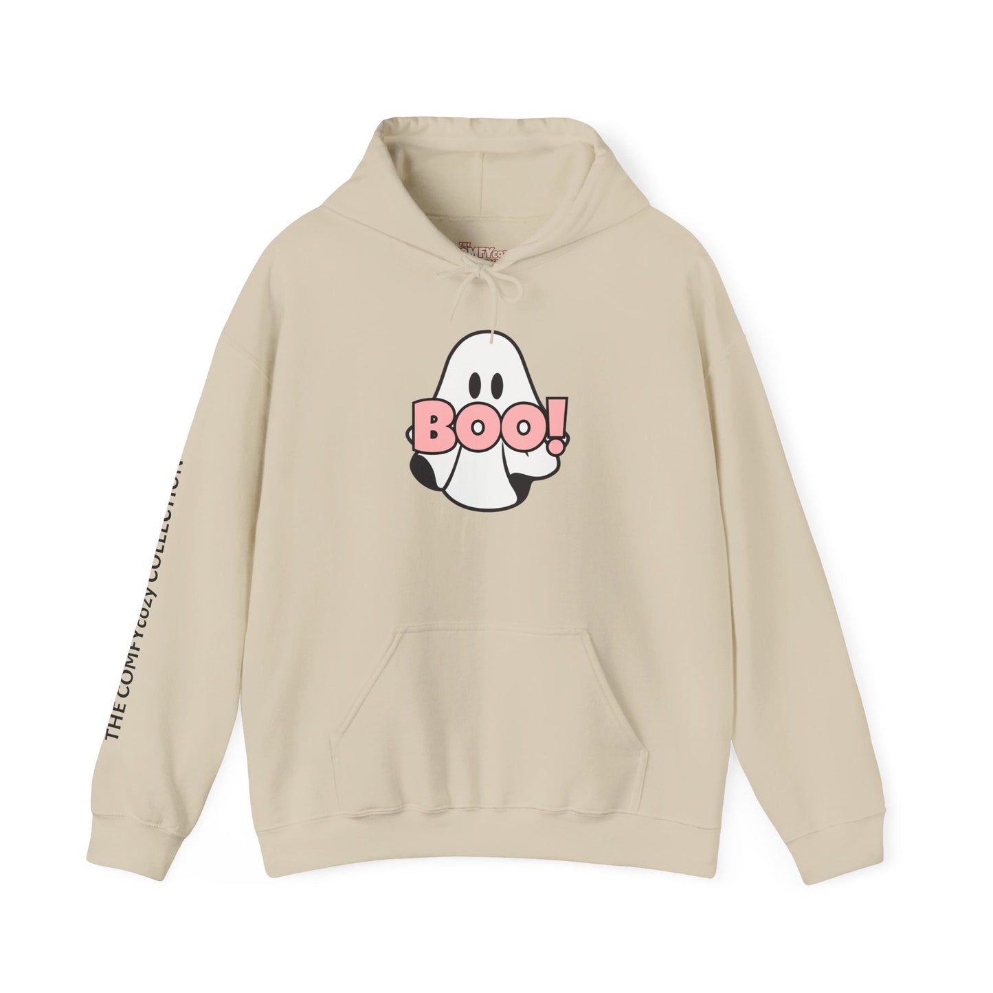 BOO! in Pink COMFYcozy Heavy Blend™ Hooded Sweatshirt