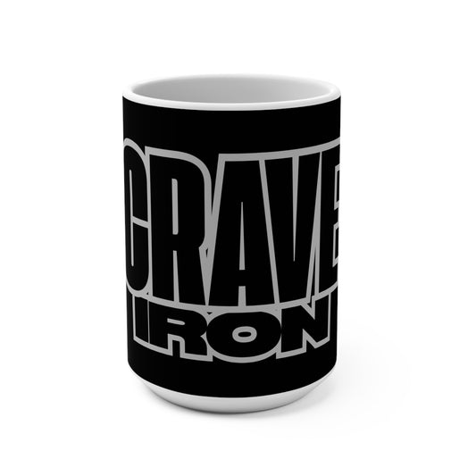 CRAVE IRON, BAR MATH Black Coffee Mug 15oz