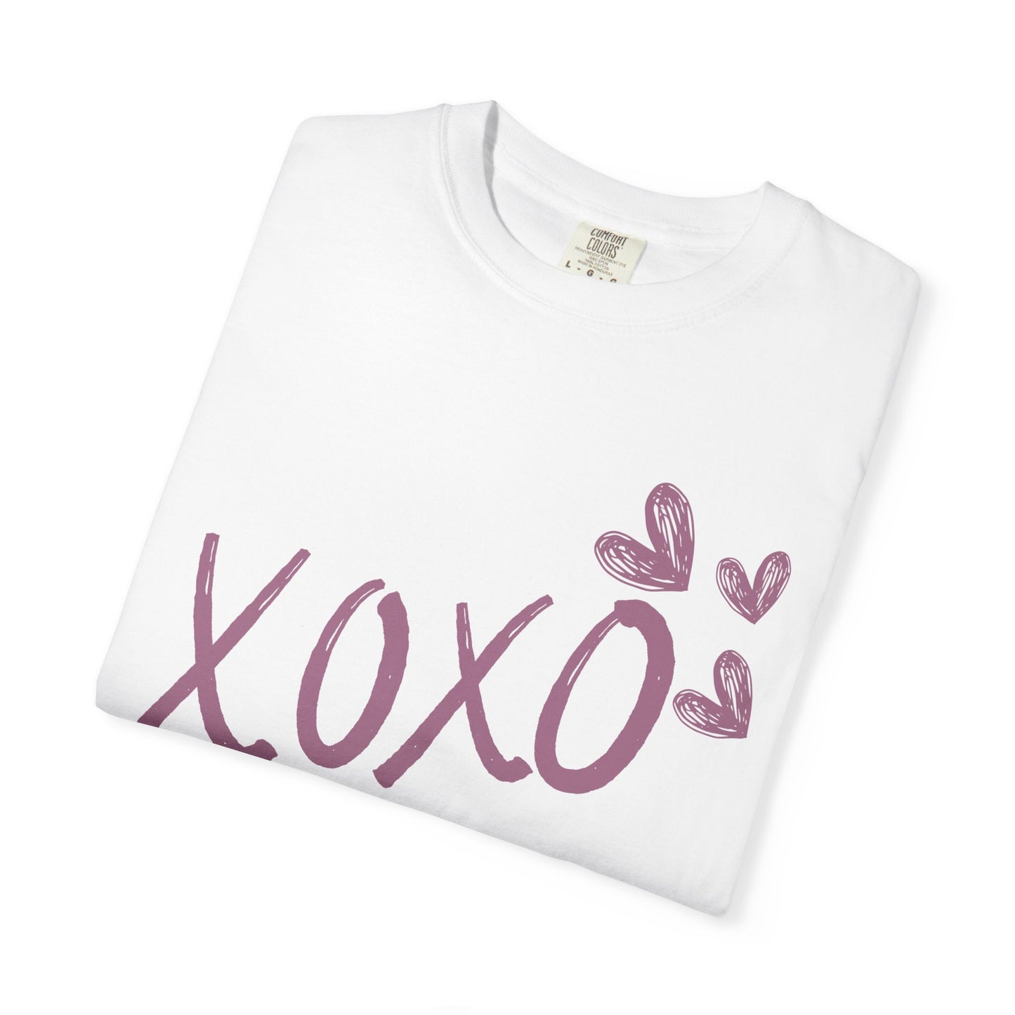 XOXO COMFYcozy Garment-Dyed T-Shirt | Unisex Love Tee for Casual Wear, Valentine's Day Gift, Cute Outfit, Cozy Style, Everyday Comfort