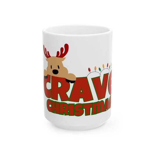 Crave Christmas Reindeer Coffee Mug  (15oz)
