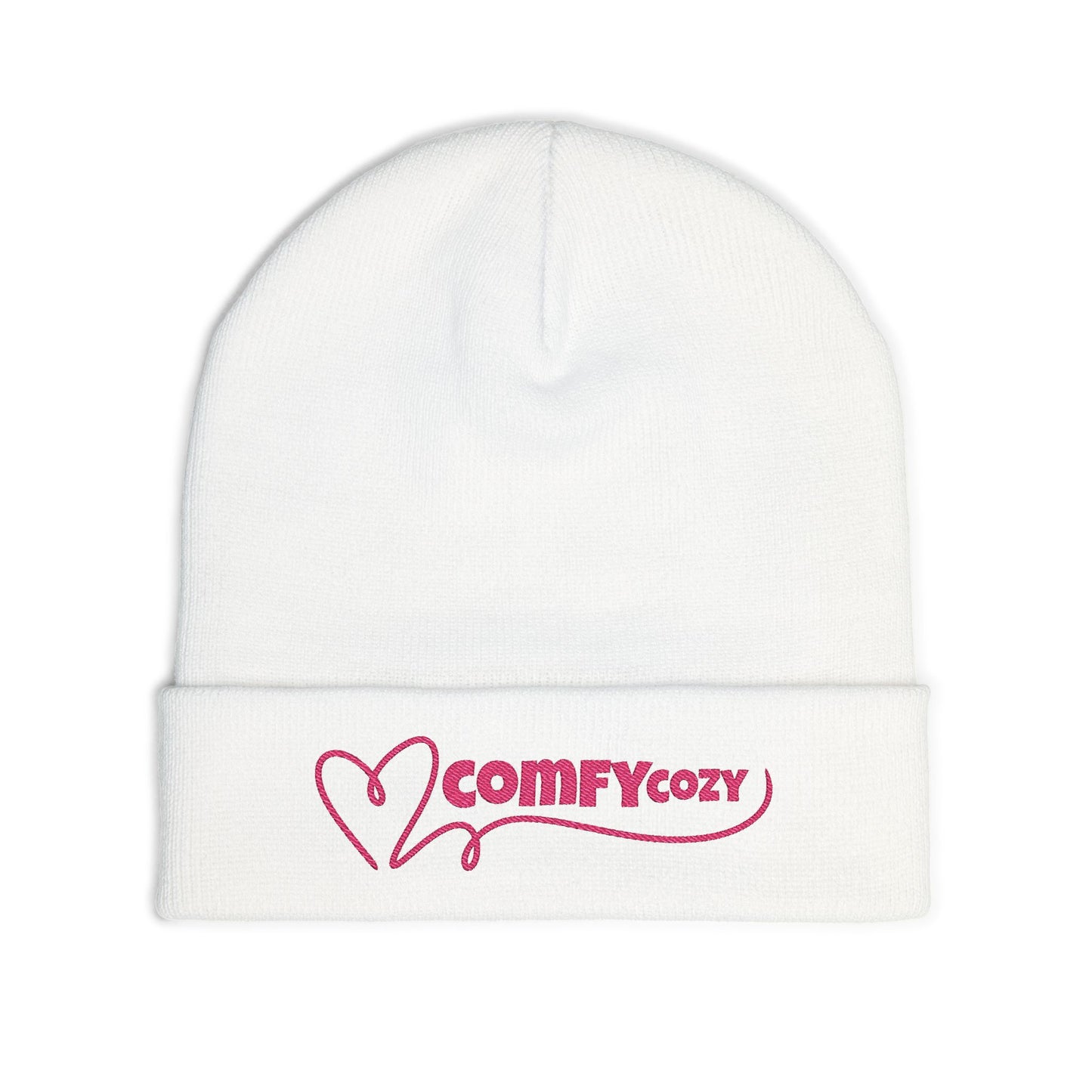 COMFYcozy Pink Knit Beanie with Embroidery, Warm Winter Hat for Men and Women, Perfect for Gift Giving, Casual Style for Cold Weather, [...]