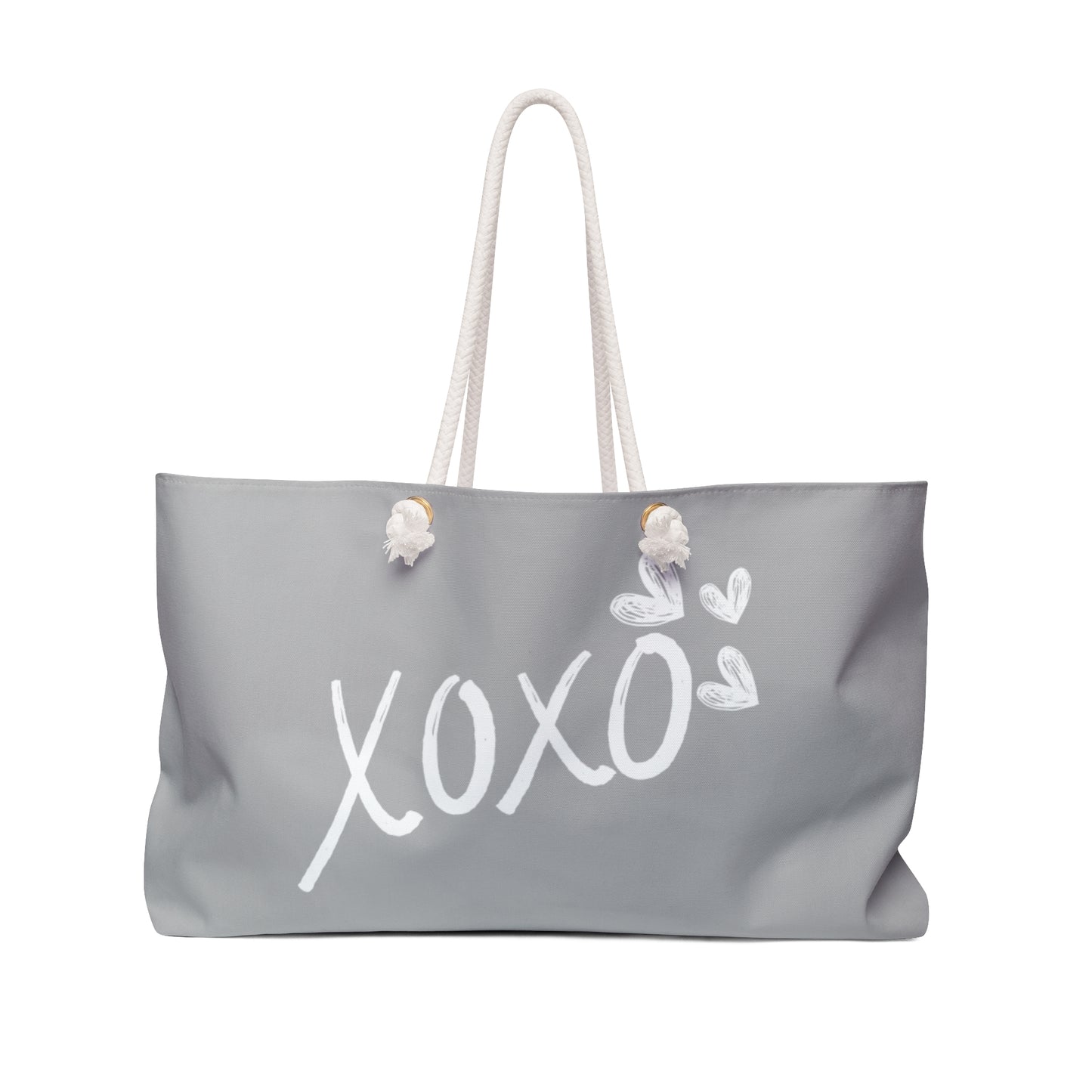 XOXO COMFYcozy Weekend Bag in Silver - The COMFYcozy Collection, Stylish Travel Tote, Beach Essentials, Summer Getaway, Gift for Her