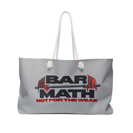 BAR MATH Weekender Bag in Grey– Functional, Bold, and Built for the Grind