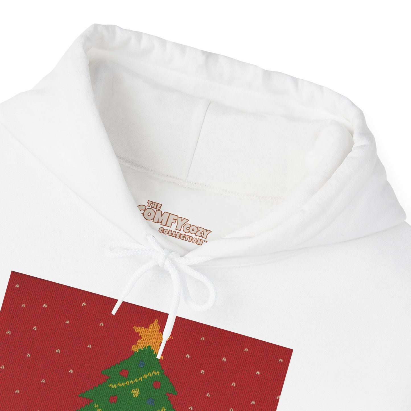 Ugly Christmas Sweater Look in a  COMFYcozy Heavy Blend™ Hooded Sweatshirt