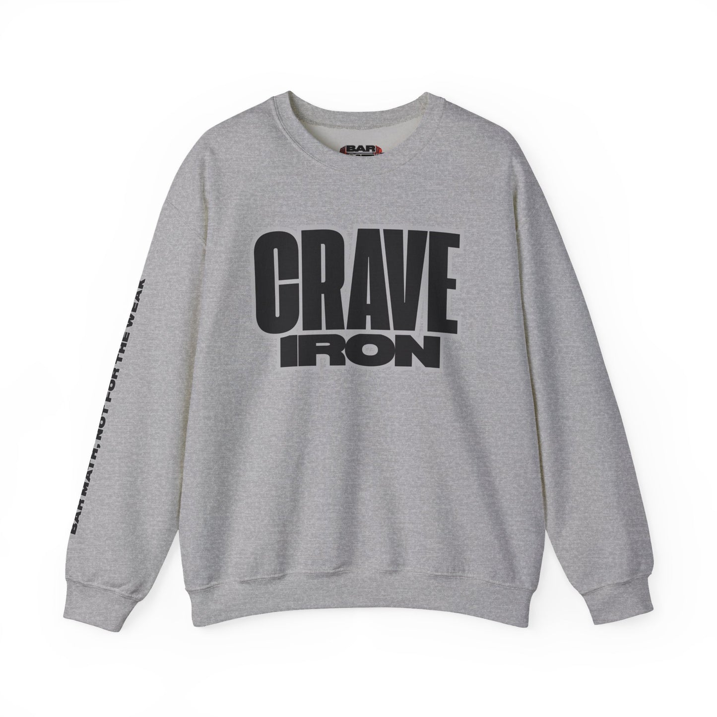 CRAVE IRON, BAR MATH Crewneck Sweatshirt