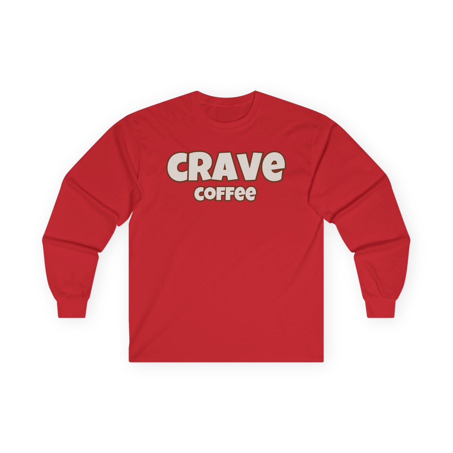 CRAVE COFFEE Comfy Cotton Long Sleeve Tee