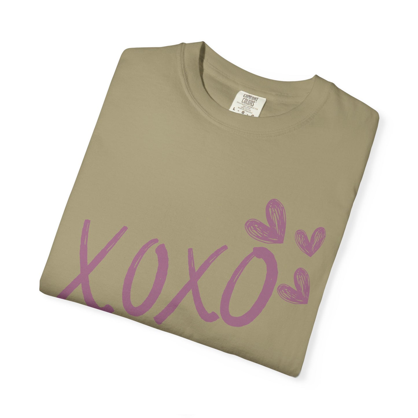 XOXO COMFYcozy Garment-Dyed T-Shirt | Unisex Love Tee for Casual Wear, Valentine's Day Gift, Cute Outfit, Cozy Style, Everyday Comfort