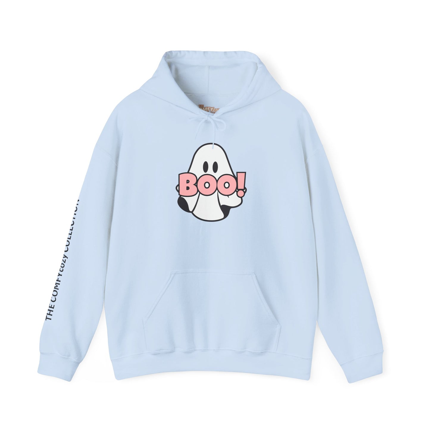 BOO! in Pink COMFYcozy Heavy Blend™ Hooded Sweatshirt