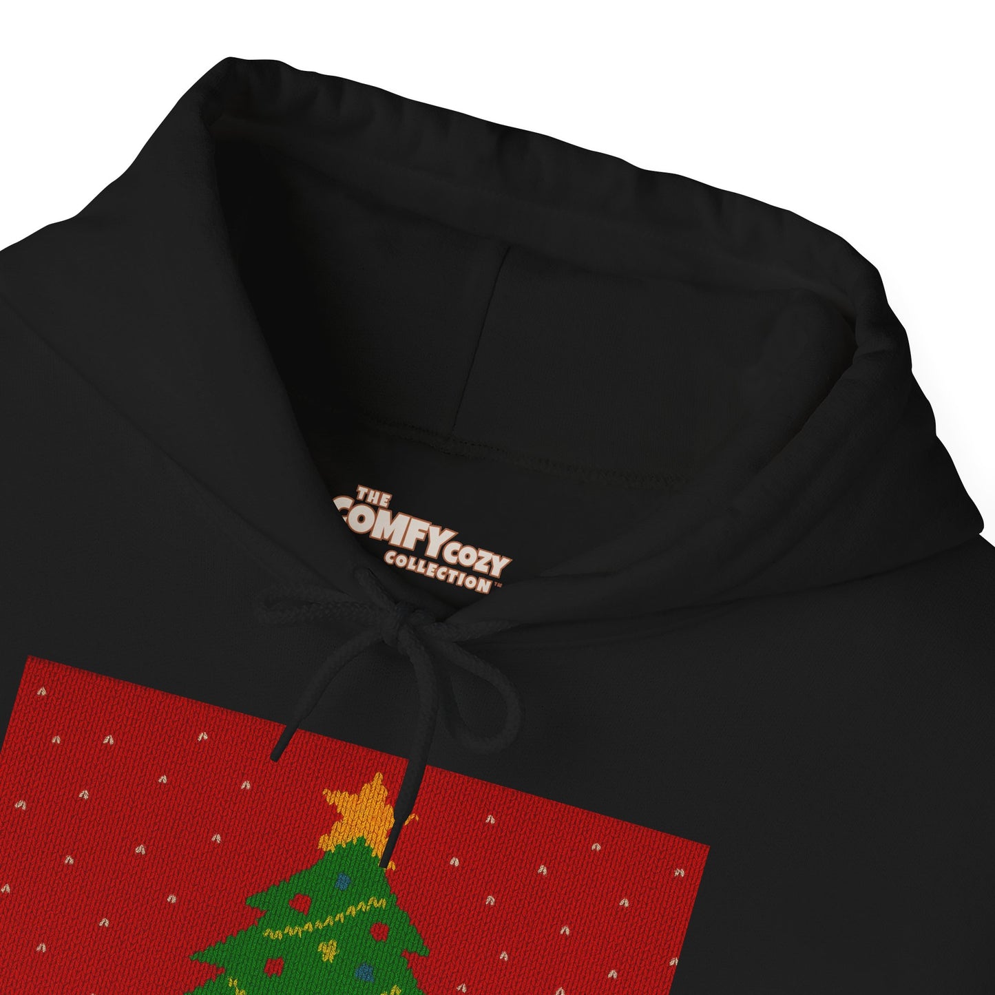 Ugly Christmas Sweater Look in a  COMFYcozy Heavy Blend™ Hooded Sweatshirt
